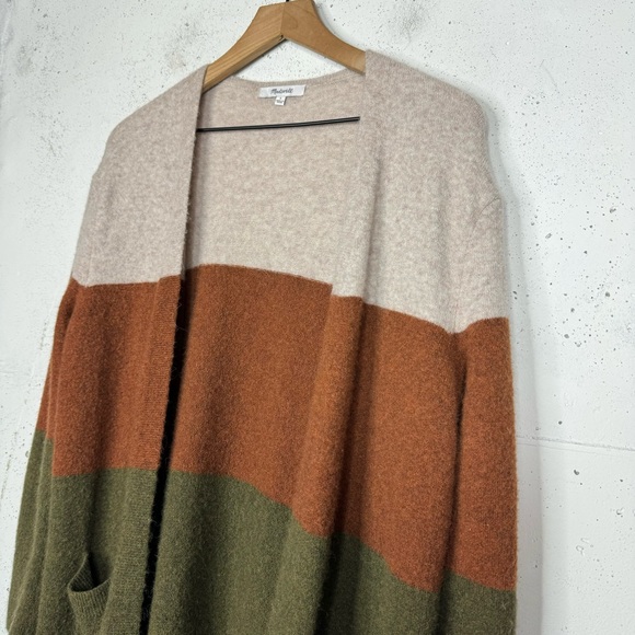 Madewell Kent Colorblock Cardigan Sweater Pull On Fall Cardi Small - Picture 4 of 9